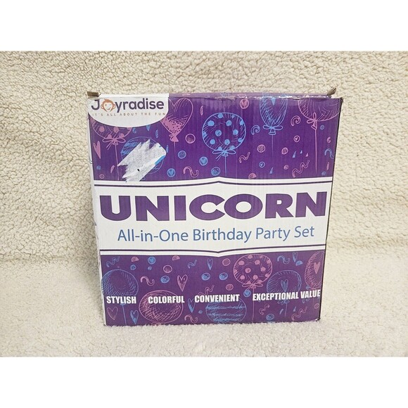 Serves 16- Unicorn Birthday Party Supplies - All in One Rainbow Unicorn - Picture 8 of 9